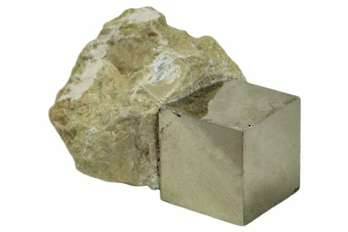 Natural Pyrite Cube In Rock - Navajun, Spain #168449